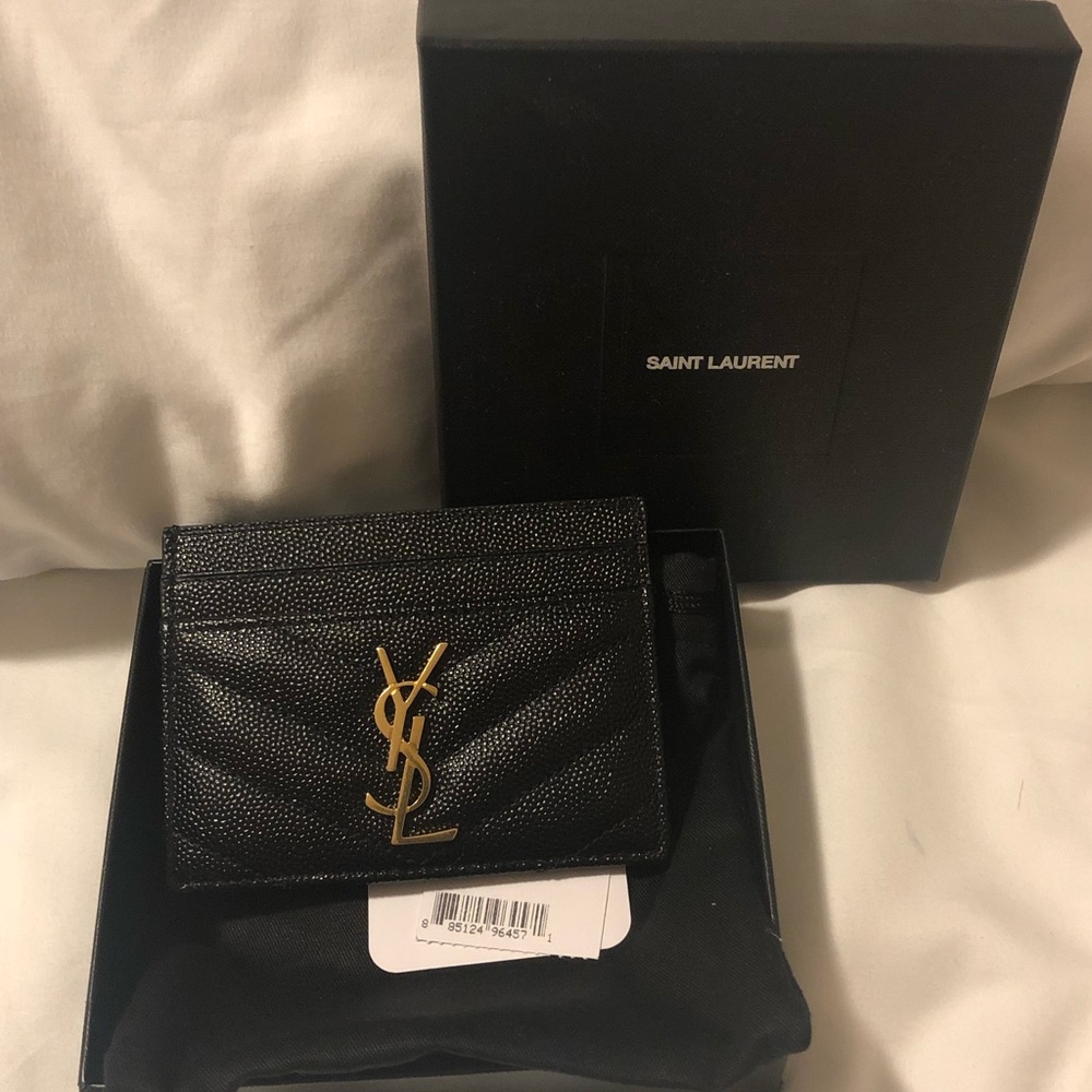 YSL Monogram Matelasse Leather Card Case